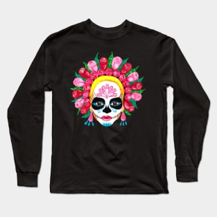 Sugar Skull Girl - La Calavera Catrina Long Sleeve T-Shirt